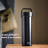 P0 16 ESPRO Ultralight French Press Coffee Maker for Travel, Vacuum Insulated Stainless Steel, Ounces, Matte Meteorite