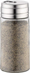 Fox Run 5167 Glass Spice Jar with Stainless Steel Shaker Lid, 6 Ounce Clear Container for Seasonings, 1 Count
