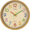 Foxtop 12 Inch Silent Kids Wall Clock - Non-Ticking Battery Operated Colorful Clock for Nursery & Classroom
