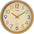Foxtop 12 Inch Silent Kids Wall Clock - Non-Ticking Battery Operated Colorful Clock for Nursery & Classroom