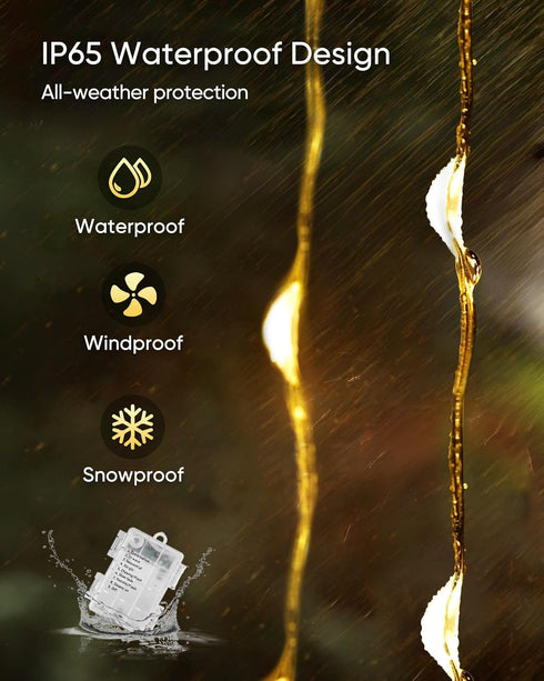 4 Pack 20 60 8 Homemory Ft LED Fairy Lights Battery Operated Christmas Lights with Remote Waterproof Modes Firefly