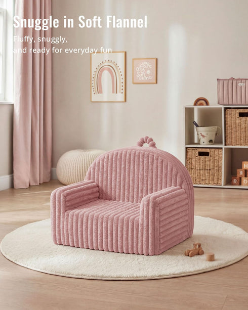 Blissful Diary Toddler Chair, Snuggly Soft Kids Sofa Chair, Supportive Toddler Couch for Girls and Boys, Kids Furniture