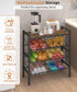 Tigerden 4-Tier Kitchen Fruit and Vegetable Storage Rack, Fruit Basket Stand, Freestanding Snack Display Organizer