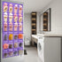 24 Modern Over the Door Shoe Rack Organizer with Clear PVC Pockets, Purple