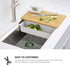 OTHWAY 2Pcs Kitchen Sink Mats, 15.8" x 12", Scratch Free Sink Protector for Stainless Steel/Porcelain Sink, Pebble