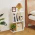 3-Tier 23 inches YD-ST003W Aibiju Narrow Side Table with Open Storage Shelf, S-Shaped End Table, Nightstand, High, Sofa