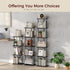 4-Tier BKBK11401 MAHANCRIS Bookshelf, Bookcase, Vertical Tall Narrow Book Shelf for Small Space, Open Storage Display