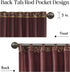 Madison Park Aubrey 2 Panel Curtain, Faux Silk Paisley Jacquard, Rod Pocket, Room Darkening Drape, 2-PK 50x95, Burgundy