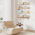 Dixryaus 34Inch 6 Number:US-D1058229-S(4, Nursery Book Shelves Wall Mounted, Floating Book Shelf for Kids Coat Rack