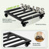 13.6 Large Metal Square Plant Caddy with Wheels Iron Wrought Rolling Plant Stand with Casters Heavy-duty Plant Dolly