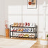 18.5"33", 3-Tier Closet, 12 Expandable Shoe Rack for Small Spaces, Adjustable Width Sturdy Metal Shoe Organizer