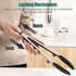12" Kitchen Tongs with Silicone Tips, Food Grade Cooking Tongs Set of 3, Black Serving Utensils