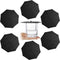 Patelai 6 Pcs Silicone Cup Covers 4.13 Inch, Flexible Reusable Mug Lid for Coffee Tea (Black)