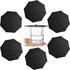 Patelai 6 Pcs Silicone Cup Covers 4.13 Inch, Flexible Reusable Mug Lid for Coffee Tea (Black)