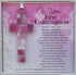 First Communion Gift for Girl, Handmade in USA Pink Mosaic Glass Cross with Sentiment