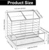 Utensil Holder for Kitchen Counter, Metal Rack with Salt and Pepper Shakers, Large Organizer