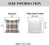 YOUR SMILE Set of 2 Retro Farmhouse Buffalo Tartan Chequer Stripe Plaid Cotton Linen Throw Pillow Case (Brown,