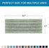 H.VERSAILTEX Non Slip Bath Rugs for Bathroom - Extra Thick Chenille Striped Mats 47" x 17" Sage