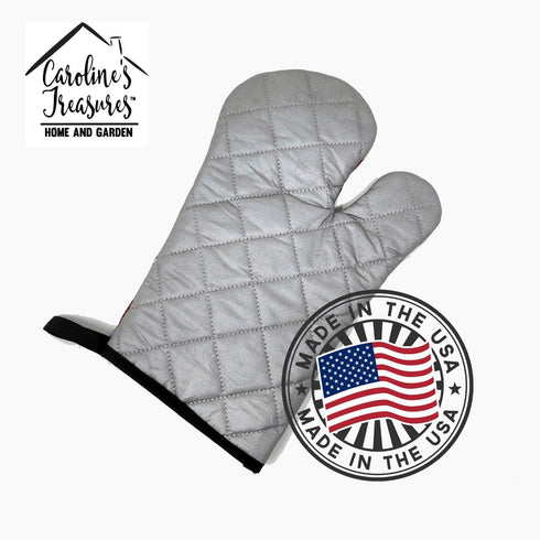Caroline's Treasures BB5014OVMT Christmas Shiba Inu Oven Mitt, Heat Resistant for Hot Pans and Baking