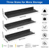 Uten Floating Shelves: Wall Mounted Iron Shelves Set of 3, Bathroom Storage Organizer Decor Shelf for Home, Black