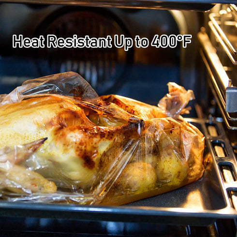 Oven Cooking Bags, Medium Size Roasting Baking Bag for Meats, 14 x 17 Inch - 10 Bags Total (Pack of 2)