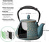 32oz 950ml Cast Iron Teapot, Japanese Sakura Blossom Pattern Tea Kettle, Stovetop Safe, Infuser for Loose Leaf