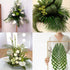 Artificial Areca Palm Leaves, 8 Pcs Faux Tropical Stems for Floral Arrangement, Hawaiian Luau Decor, 28 Inches Tall