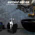 MUOUAKATE 3 Gothic Decor Coffin Toothbrush Holders for Bathrooms - Black Acrylic Halloween Goth Bathroom Decor, Spooky