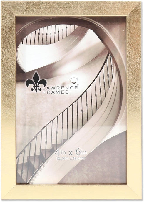 Lawrence Frames Galvanized Expressions 4x6 Chloe Contemporary Gold Picture Frame, 708046