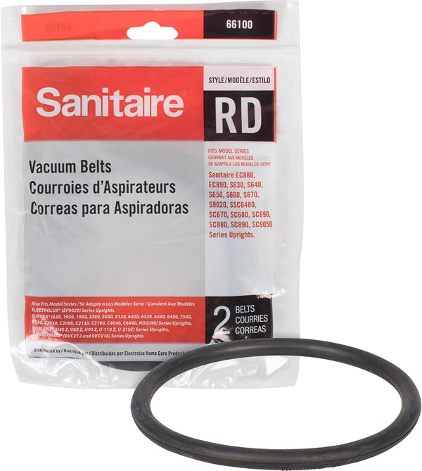 Sanitaire Replacement Belt - For Upright Vacuum Cleaner, Rd Style, 2/Pack