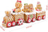 9.25 Hodao Length Christmas Gingerbread Man Train Decorations Xmas Train Figurines Winter Decor Handmade Polyresin