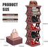 6 Closet, Shoe Rack, Tier Shoe Organizer Fake Wood Pattern, Foldable Small Shoe Storage Space Saving, Collapsible Shoe
