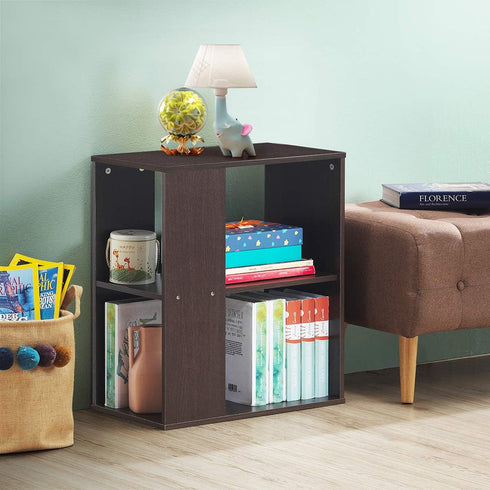 3-Tier (1, Giantex End Table with Shelves Open Storage, Side Table W/Foot Pads for Living Room, Bedroom, Study, Office