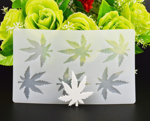 Marijuana Leaf Embossed Fondant Silicone Mold for Chocolate, Candy, Gum Paste, Polymer Clay, Baking Tools