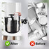Black Rotated Cup and Lid Dispenser, Paper Cup Holder for Countertop with 4 Compartments for Coffee Station