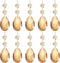 PATIKIL Teardrop Crystal Chandelier Pendants Beads, 10 Pack 85mm Length 38mm Chandelier