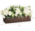 Dahey Centerpiece Table Decorations for Dining Room, Farmhouse Table Decor Wood Tray with 3 Artificial Flowers, 14.1" x