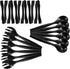 Set of 18 Heavy Duty Disposable Plastic Serving Utensils - Six 10” Spoons and Forks, Black