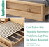 4 Sets No Mortise Bed Rail Fittings, Wooden Bed Frame Connectors Metal Bed Rail Fasteners