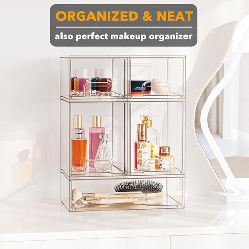 Countertop, 5 Pack, 2S2M1L, 15.4" SpaceAid Bottle Storage Organizer Baby - Acrylic Bottles Station Organizer Container
