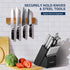 12" Magnetic Knife Holder for Wall - Acacia Wood Knife Strip - No Drilling Strong Magnet Knife Rack for Kitchen