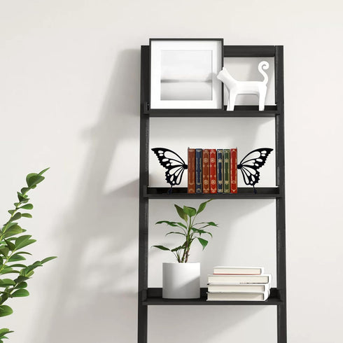 Natrlart Butterfly Metal Bookends Cute Butterfly Book Ends for Shelves Bookshelf Decorative Objects Home Office Desk