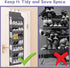 8 8 50lbs 16 Closet 1 Pack Over the Door Shoe Organizer Hanging with Mesh Pockets Wire Large Deep Pockets, Weight