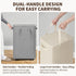 75L 16.5" 12.5" 27.5" Goodpick White Laundry Basket with Wheels, Rolling Laundry Hamper for Bedroom Bathroom, Foldable