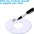 30 Pack White Round Closet Rack Dividers Hangers with 1 Bonus Marker - Clothing Size (Outer 3.5 , Inner 1.38 Diameter)