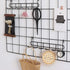 FRIADE 2 Pack Storage Hooks Rack, Iron Wire Grid Hooks for Wall Mount Storage and Display (Black)
