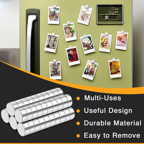 TRYMAG Small Refrigerator Magnets, 300Pcs Tiny Neodymium Magnets, Multi-Use Round Rare Earth Magnets for Office and
