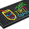 Tiki Bar Mat 6 x 12 Inches, Thick Rubber Non Slip Bar Mat with Fluorescent Pattern for Countertop Entertaining