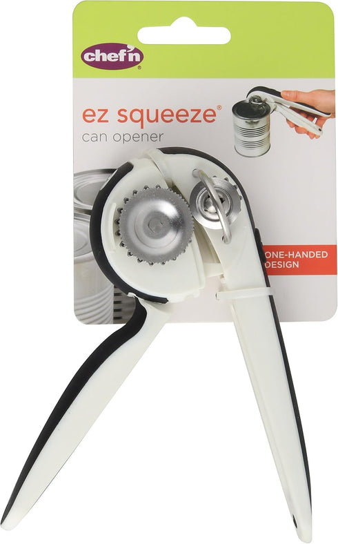 Chef'n EzSqueeze One-Handed Can Opener in Black and Meringue