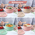 28.7oz Rarapop Microwave Soup Bowl Containers with Lids, Wheat Straw Ramen Noodles Cup Mug for Instant Noodles,Oatmeal